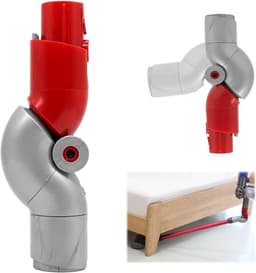 Hoek opzetstuk geschikt voor Dyson V10 Slim V12 Detect Slim Digital Slim - Hoekstuk Adapter 90 graden tool hulpmiddel - Flexibele Knikadapter - Onderste Bocht Adapter Compatibel - Voor Meubelreiniging - Grijs — thumbnail 1