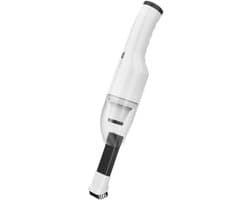 Witte draadloze mini-handstofzuiger (slechts 400 g)–Draagbare stofzuiger voor auto en huis. Krachtige handstofzuiger voor auto-interieurs, bureaus, toetsenborden,en krappe hoekjes;verwijdert effectief fijnstof, vuil, kruimels en haren van huisdieren.