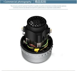 Stofzuigermotor - Zuigmachine motor Vacuüm motor - Stofzuiger Reparatie - 1500W Krachtig - 220mm Diameter - Zwart — thumbnail 4
