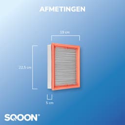 SQOON® Serviceset geschikt voor Parkside PPWD 30 - Gelijk aan model: 30381494, PPVFT 30 A1 - Ideaal voor het vervangen van stofzakken en filter in nat- en droogzuigers — thumbnail 3