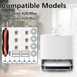Dailygoods- Stofzuigeraccessoires 23 stuks - Hoofdborstel - Filters - Stofzakken - Zijborstels - Reinigingsdoeken - Compatibel met Xiaomi X20 Max/X20 Pro - Stofzuigeronderdelen — thumbnail 5
