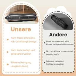 Dailygoods- Hoofdborstel Verstrikkingsvrij - Stofzuiger Borstel voor Dreame L10s Ultra Gen 2/3 - Mova E30/P50/E40 Ultra - TriCut Borstel - Accessoires - Gemakkelijk te Installeren - Stofzuigerborstel — thumbnail 5