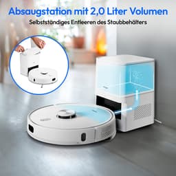 MEDION robotstofzuiger met zuigstation, lasernavigatie en wisfunctie X41 SW+ (krachtige 8000Pa zuigkracht, 2in1 robotstofzuiger, nauwkeurig in kaart brengen, Go & No Go zones, meerdere vloeren) — thumbnail 3