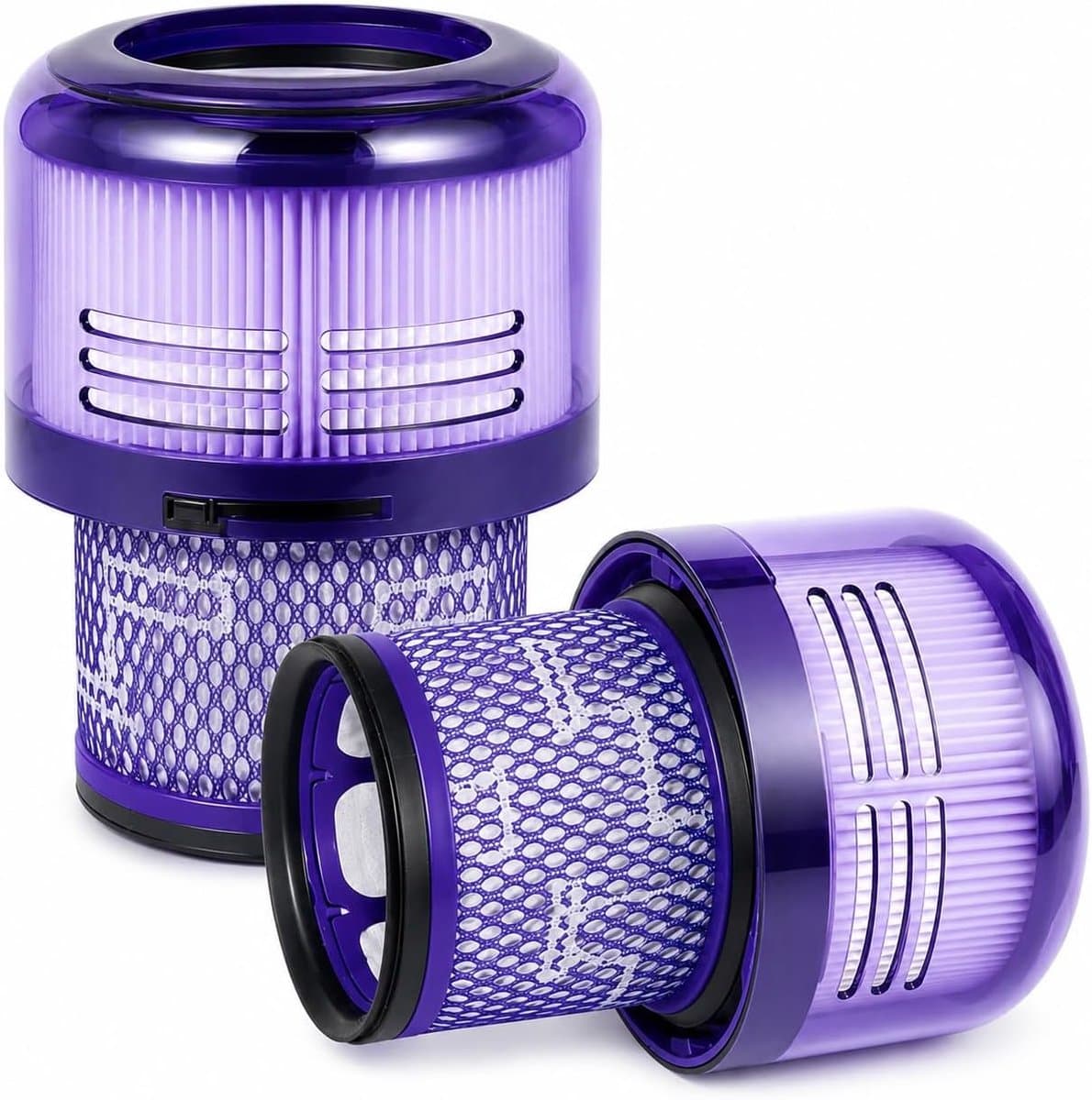 HEPA filter - Filter geschikt voor Dyson V10slim/SV18/V9 steelstofzuigers - 2 stuks - 119 × 87 × 62 mm - Wasbaar en Herbruikbaar — afbeelding 1