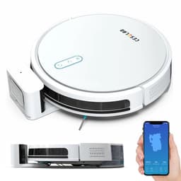 Cesulan 3-in-1 Robotstofzuiger met Laadstation – Robotstofzuiger met Dweilfunctie – Automatisch leegstation – Dweilrobot robotstofzuiger met Opvangbak – 3000 Pa – App Bediening – Gyroscoopnavigatie – 140 min batterij — thumbnail 1