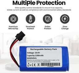 ANTIEE Slim 890 Vacuum Cleaner Batterie pour Cecotec Conga Slim Wet,Wet aspiradora,Robot Limpiezaavec Aspirateurs - ShopVlot — thumbnail 3