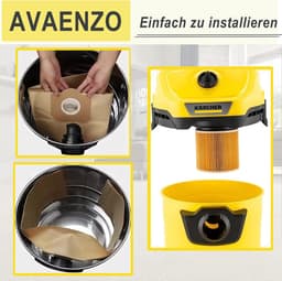 Set of 12 bags 6.959-130.0 1 cartridge filter 6.414-552.0 for Kärcher WD3 WD3 Premium MV3 SE 4001 SE 4002 WD3.200 - ShopVlot — thumbnail 4