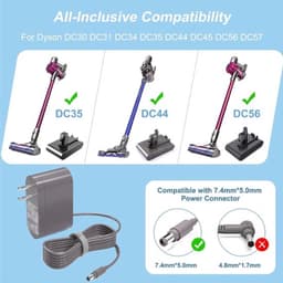 Oplader Geschikt voor Dyson DC30 DC31 DC34 DC35 DC44 DC45 DC56 DC57 - 24V/17V - Stofzuiger Voeding Oplader Vervanging — thumbnail 2