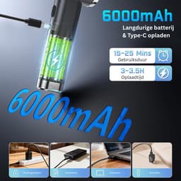 CLGP® Draadloze Handstofzuiger - Mini Stofzuiger - Auto Interieur Reinigen - Zwart — thumbnail 2