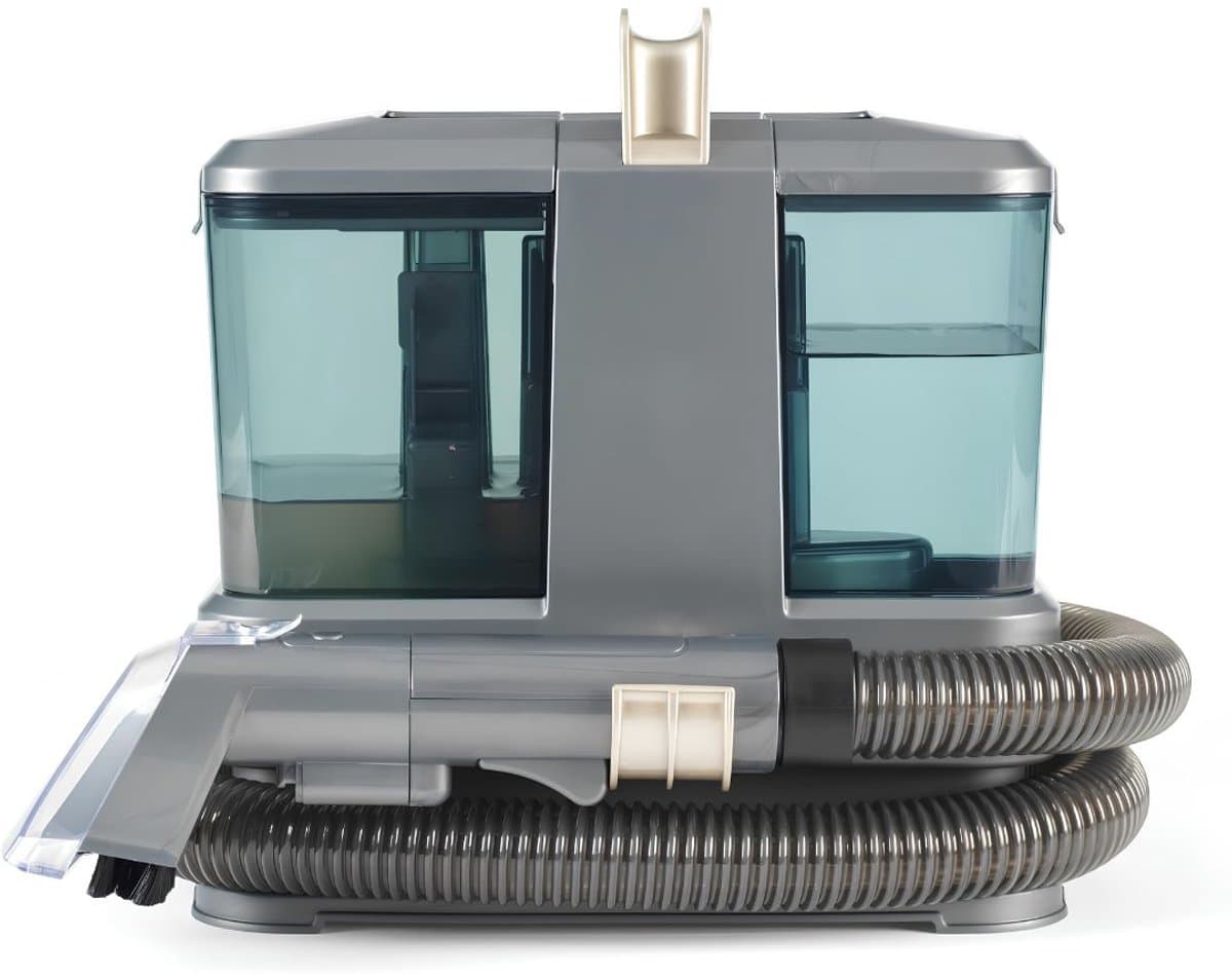 JCP® Vlekkenreiniger - Draagbare Wasstofzuiger - Dubbele Watertanks - Grijs - 26cm x 22cm x 27cm — afbeelding 1