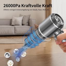 Handstofzuiger - Mini stofzuiger - Snelle schoonmaak - 18000Pa zuigkracht - 74 x 21 x 236 cm - Grijs — thumbnail 4
