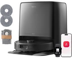 Roborock Qrevo 2 Pro Set-Robotstofzuiger-FlexiArm-technologie-25000 Pa-dubbel anti-klitsysteem-Intensieve tapijtreiniging 15 mm Dweilverhoging-Drogen met 45°C hete lucht en zelfreiniging op 75°C-Roborock SmartPlan 3.0-Reactive Tech obstakelvermijding