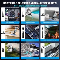 Handstofzuiger - Zilverzwart - Accu - Draadloze 4-in-1 Autostofzuiger - Voor Huis en Auto — thumbnail 5