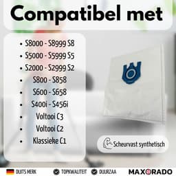 Maxorado 10 Stofzuigerzakken geschikt voor Miele GN Serie S2, S4, S5, S6, S8, S8340, S8360, Complete C2/C3, Classic C1 - filter - stofzuiger zak – 10 stuks — thumbnail 4