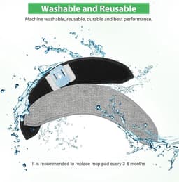 Wasbaar Dweilen Doek Mop Pad Vervanging geschikt voor iRobot Roomba Combo J7+/J7/Roomba j9+ Robot Stofzuiger (4 stuks) — thumbnail 3