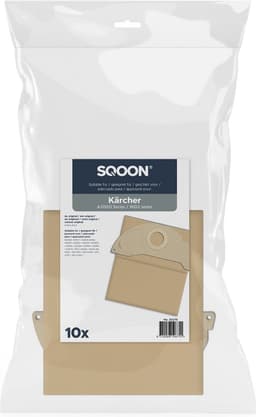 SQOON® Stofzuigerzakken Geschikt voor Kärcher A2000 Series & WD2 Series (o.a. A2004) – Papier – 10 Stuks — thumbnail 2