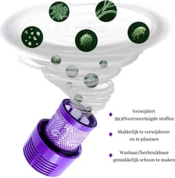 HEPA Filter voor Dyson Stofzuiger - Geschikt voor Dyson Steelstofzuiger V10 Series - Wasbaar — thumbnail 2