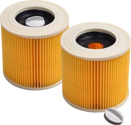 Geschikt voor KARCHER. voordeelpak 2 stuks. Luchtafvoerfilter Stofklasse L. voor WD1, WD2, WD3, MV2, MV3, 6.414-552.0, KFI3310. COVAKO Merk — thumbnail 1