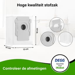 DEGG® - 12x Stofzuigerzakken geschikt voor iRobot Roomba i7 i7+ i8 i8+ s9 s9+ j7 j7+ i3 i3+ i4 i4+ i5 i5+ i6 i6+ - roomba stofzuigerzak - perfecte pasvorm en hoge kwaliteit — thumbnail 5