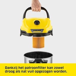 Professionele Waterstofzuiger – Waterzuiger – Stofzuiger zonder Zak – Nat/Droog Zuiger – Tapijtreiniger – 1000W – Geel — thumbnail 2