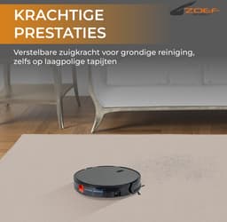 Zoef Robot - Robotstofzuiger Jannie 4.0 2 in 1 - Stofzuigen en dweilen tegelijk - Robotstofzuiger met dweilfunctie - met App - Robotstofzuiger met laadstation - Robot stofzuiger — thumbnail 4
