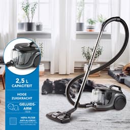 DOMO DO7295S - Stofzuiger zonder zak - HEPA - 2,5 L - 850W - Zwart — thumbnail 3