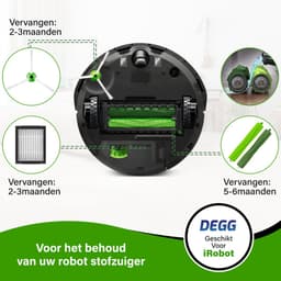 DEGG® - Onderhoudspakket XXL - Geschikt voor iRobot Roomba - 6x Stofzuigerzakken - 5x Hepa filter - 5x Zijborstel - 2x Roller - Geschikt voor iRobot Roomba Onderdelen - i7 i7+ i3 i3+ i4 i4+ i5 i5+ i6 i6+ i8 i8+ E5 E6 E7 — thumbnail 3
