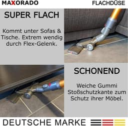 Maxorado Platte zuigmond - vloerzuigmond geschikt voor Hompany, Smartvac, 11, V15A - borstel voor uw accuzuiger — thumbnail 4