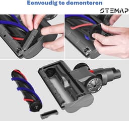 Stemap® Roterende Borstel | Compatible met Dyson V7 V8 V10 V11 V15 | Turboborstel Zuigmond Elektrisch Mondstuk | Directe aandrijving | Vloerborstel met 4 LED-lampen — thumbnail 5