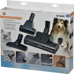 Scanpart stofzuigermonden voor dierenharen 32 en 35 mm - Voor het verwijderen van honden en katten haar - Cat and dog - Borstelset - Geschikt voor AEG Bosch Electrolux Miele Moulinex Nilfisk Philips Rowenta Siemens - Universeel - 3 stuks — thumbnail 1