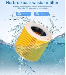 2-delige Filterset - Geschikt voor Karcher WD2 WD3 WD3P MV2 MV3 Stofzuigers, Vervanging 6.414-552.0/64145520 — thumbnail 5