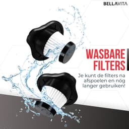 BELLAVITA ® HEPA filter voor Kruimelzuiger - Set van 2 Stuks - Wasbare HEPA filter — thumbnail 2