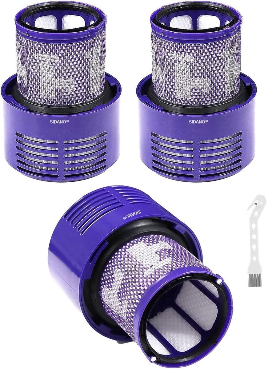SIDANO® HEPA filter - geschikt voor Dyson V10, SV12 stofzuigers - (3 filters + borstel) — afbeelding 1
