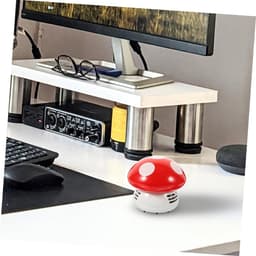 Mini Stofzuiger - Tafelstofzuiger Kruimeldief - Bureau Schoonmaken - Laag Geluidsniveau - 115 Gram - Rood — thumbnail 3