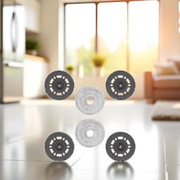 Reserve Dweilonderdelen - Stofzuiger Accessoires - Robotstofzuiger Onderhoud - Perfecte Pasvorm - 4 Houders 2 Doeken - Zwart — thumbnail 2