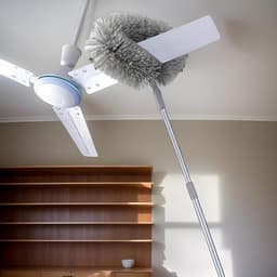 Ventilator Reiniger - Stofwisser - Huis Schoonmaken - Verstelbare Lengte - Tot 125 cm - Grijs — thumbnail 4