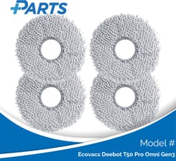 Ecovacs Deebot T50 Pro Omni Gen3 Dweilpads (4 Stuks, Plus.Parts® alternatief voor 201-2425-10B0) — thumbnail 1