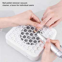 Nagelstof Afzuiger - Nagelstof Collector - Hygiënisch Werken - 4100 RPM Zuigkracht - Palmformaat - Wit — thumbnail 5