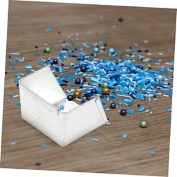 Stofblik met borstel - Mini stoffer - Bureau opruimen - Robuust ijzer - 7x7x5 cm - Zilver — thumbnail 3