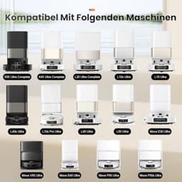 14 stuks vervangende stofzuigerzakken compatibel met Dreame L20 Ultra / X30 / X40 Ultra / X50 Ultra Complete, L10 / L10s / L10s Pro, L40 / L40s, L50 Ultra en Mova E30 / E40 / V50 / P50 / P50s Ultra — thumbnail 1