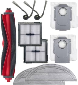 TuseRxln Stofzuiger Onderdeel - Accessoires Geschikt - Rubber/Nylon Hoofdborstel + HEPA Stofzak + Microvezel Wisdoek - 18 Stks - Voor Roborock Q7 L5+/M5+ Zwart — thumbnail 1