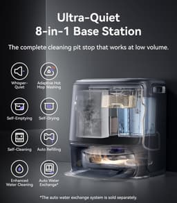 Narwal Freo Z10 Ultra Robot Vacuum & Mop: 18000Pa Suction, AI Dual Cameras, 75°C Hot Water Mop, Self-Emptying & Drying — thumbnail 3