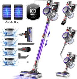 Saikefy Steelstofzuiger Draadloos - 55000 Pa - LED-display - 55 min Gebruikstijd - 2 accu's - 1,8L - 8-in-1 - 4 HEPA-filters - voor tapijt & harde vloeren - Paars — thumbnail 1