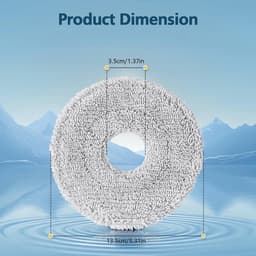 6 mop pads, geschikt voor Dreame L40 Ultra/X40 Ultra/X50 Ultra/L50 Ultra/L10S Ultra/L10s Pro Ultra Heat, vervangende onderdelen, geschikt voor Dreame L10S Ultra Gen2/L40S Ultra/X30 Ultra/L10 Ultra — thumbnail 2