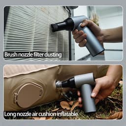 Draagbare Luchtblazer - Stofzuiger Reiniger - Elektronica Reinigen - Krachtige Windopbrengst - 45 m/s - Zwart — thumbnail 5