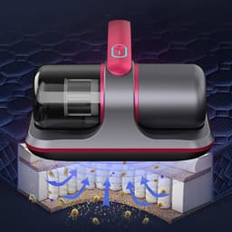 Veilige en efficiënte draadloze bedstofzuiger voor hygiënische slaapomgeving Mijtverwijderaar ABS Brede toepassing, Blauw goud — thumbnail 5