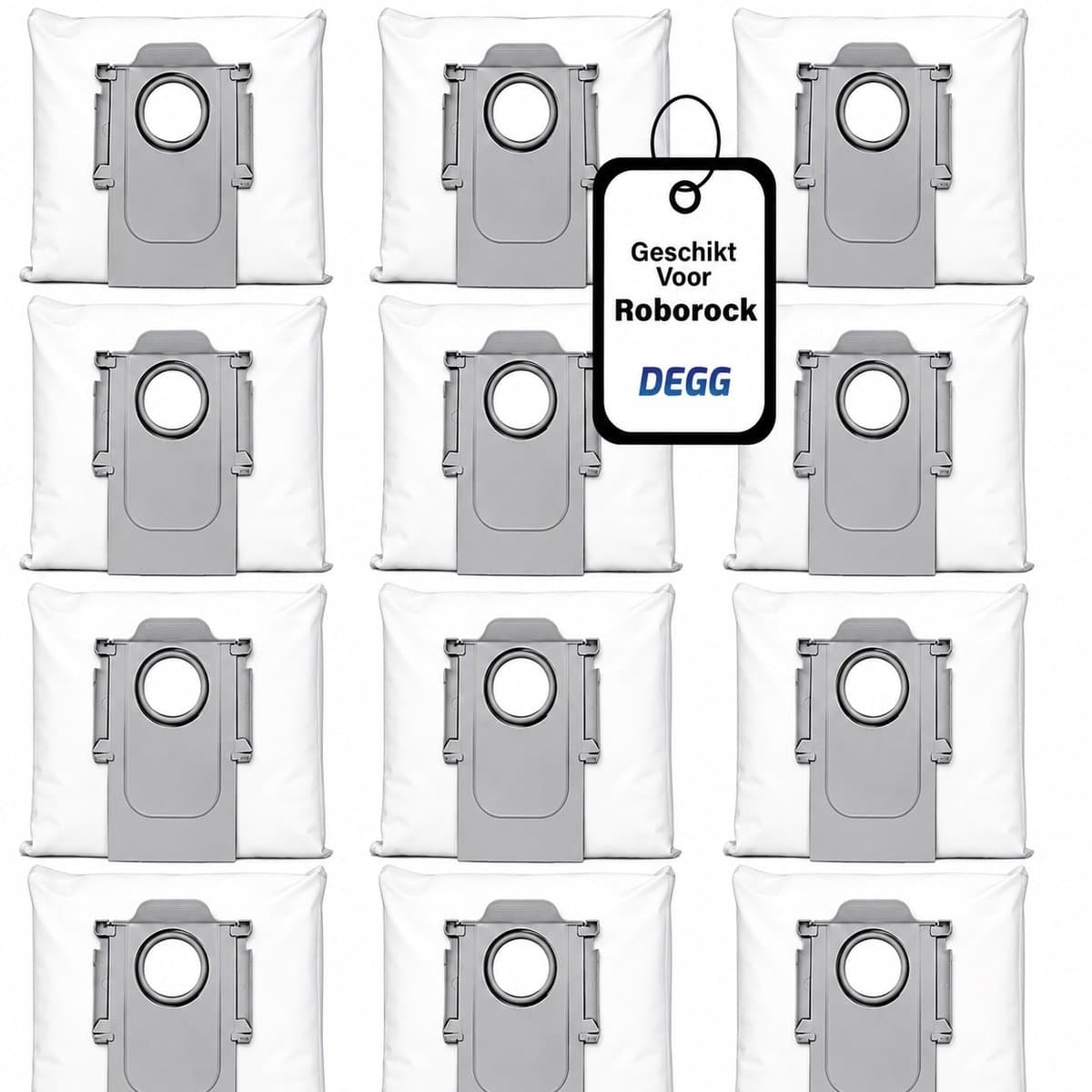 DEGG® - 12x stofzuigerzakken geschikt voor Roborock Q5+, Q7+, Q7MAX+, S7MAXV Ultra, S7 Pro ultra - Robot zakken - Premium kwaliteit — afbeelding 1