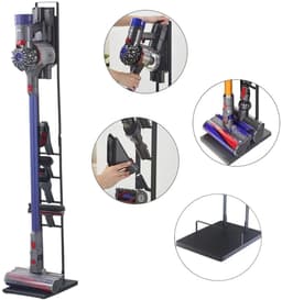 Velmio Stofzuigerhouder - Opberg Rek - Rek Voor Draadloze Stofzuiger - Geschikt voor Dyson - Steelstofzuiger - Schoonmaakaccessoires - Zwart — thumbnail 5