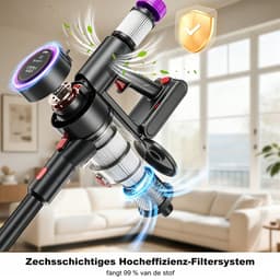 Prasky P1MAX - Steelstofzuiger Draadloos - 65000Pa - 50 Minuten - Afneembare Batterij - Geluidsniveau 70 dB — thumbnail 4