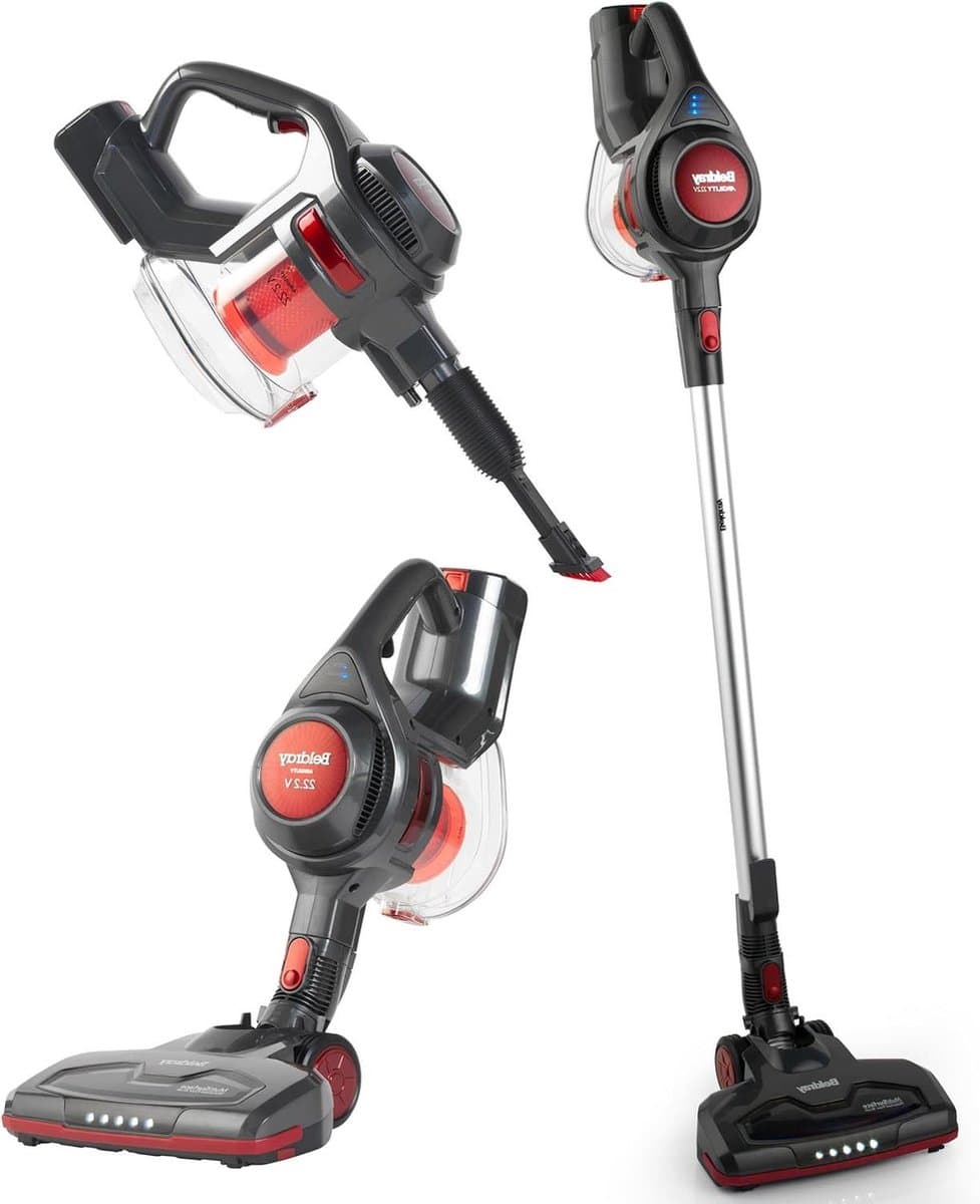 Draadloze Stofzuiger - Steelstofzuiger Handstofzuiger - Huis Snel Reinigen - 2-in-1 Functionaliteit - 12 Liter - Rood — afbeelding 1